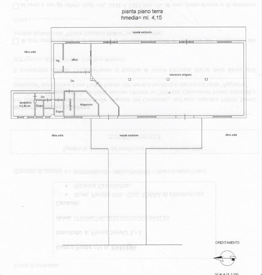 Negozio in Via Manzoni 33-35, Ponsacco, {3} - Planimetria 1