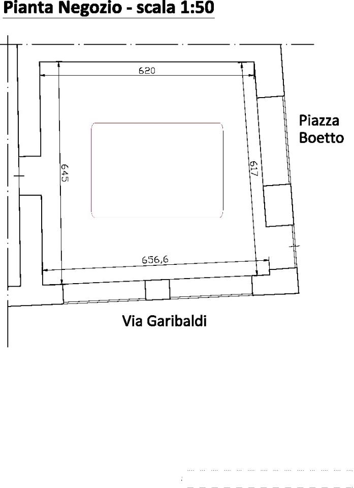 Negozio in Piazza Boetto 1, Cuorgne', {3} - Planimetria 1