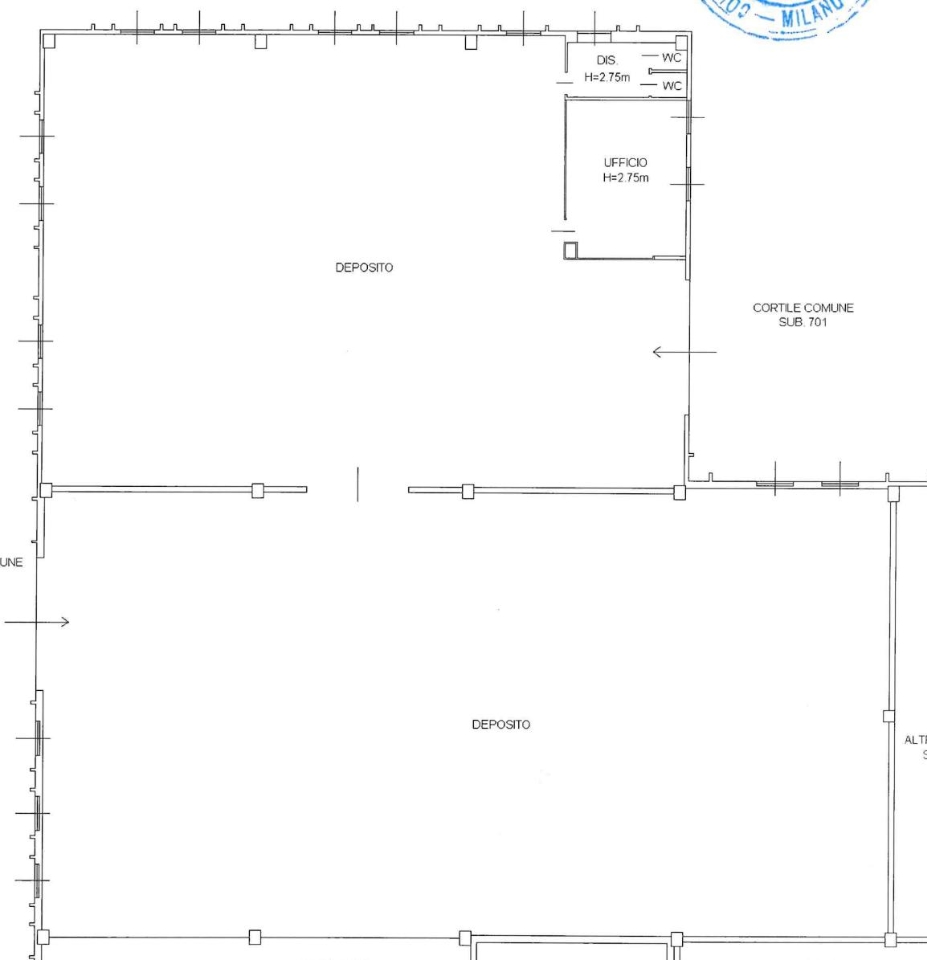 Capannone in Via delle Tre Campane, Vanzago, {3} - Planimetria 1