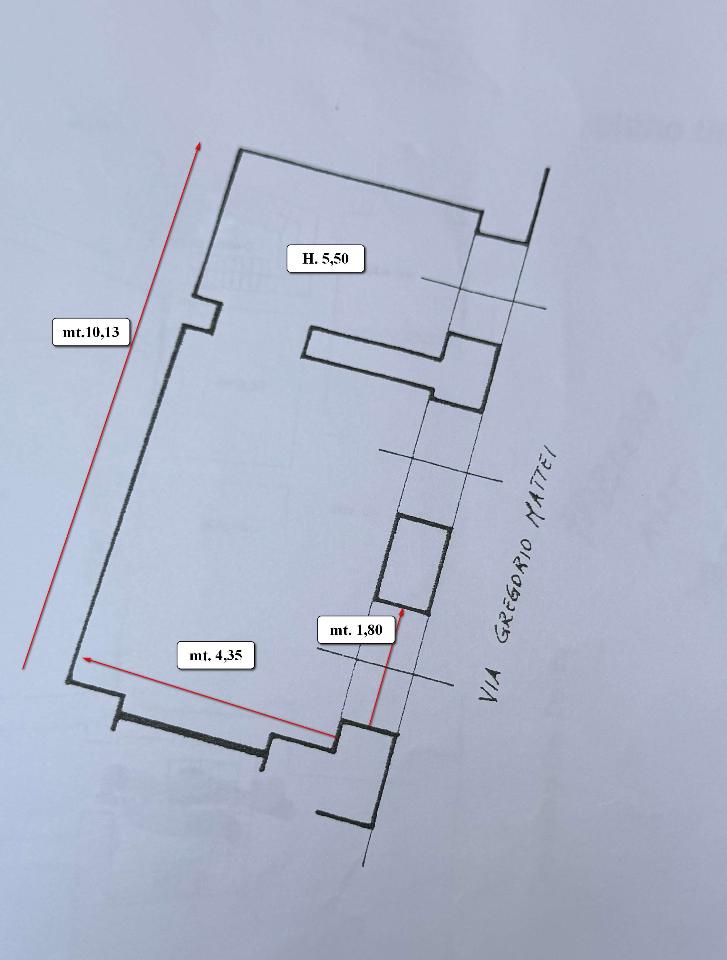 Negozio in Via Gregorio Mattei 25, 27. 29, Napoli, {3} - Planimetria 1