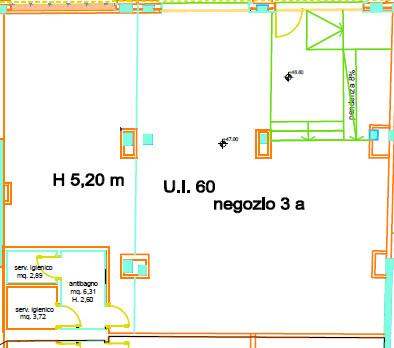 Locale commerciale in Via del Fiorino 17, Firenze, {3} - Planimetria 1