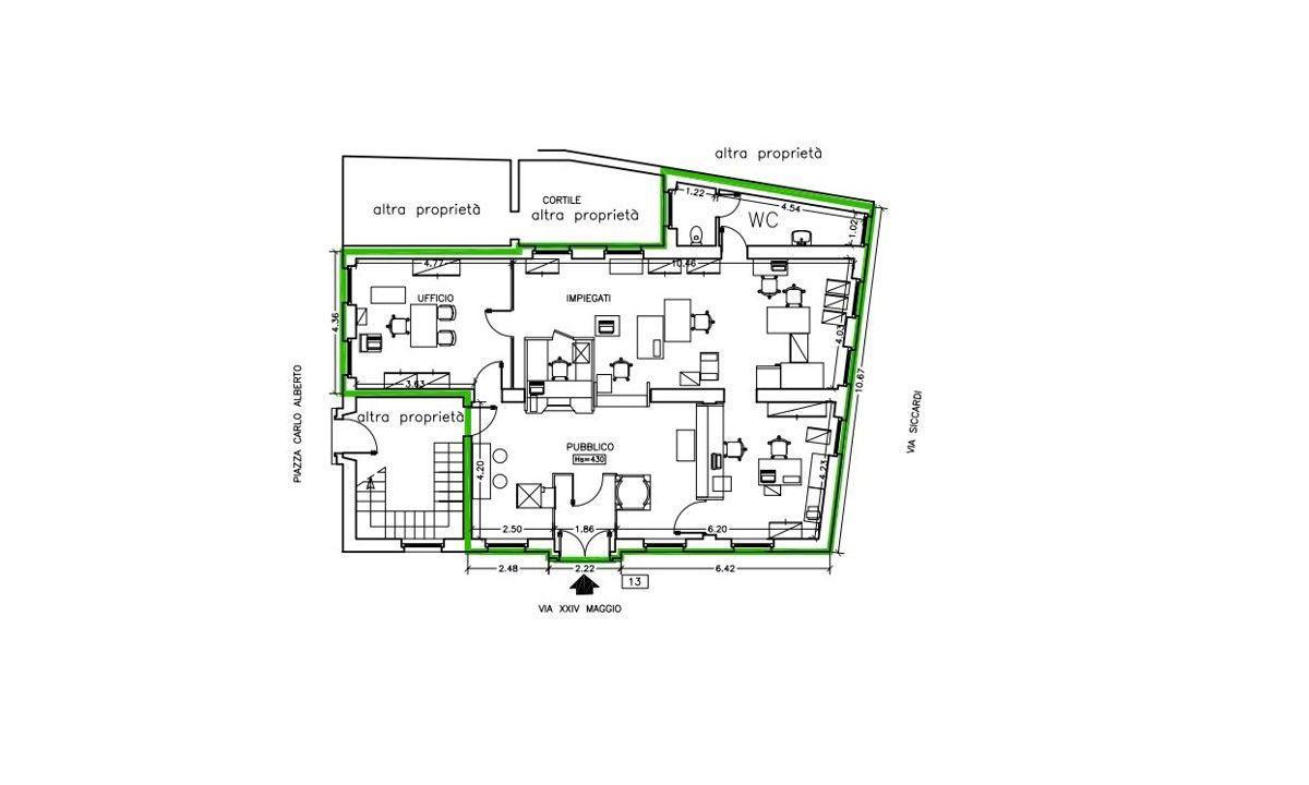 Esercizio commerciale in Via XXIV Maggio, Cavallermaggiore, {3} - Planimetria 1