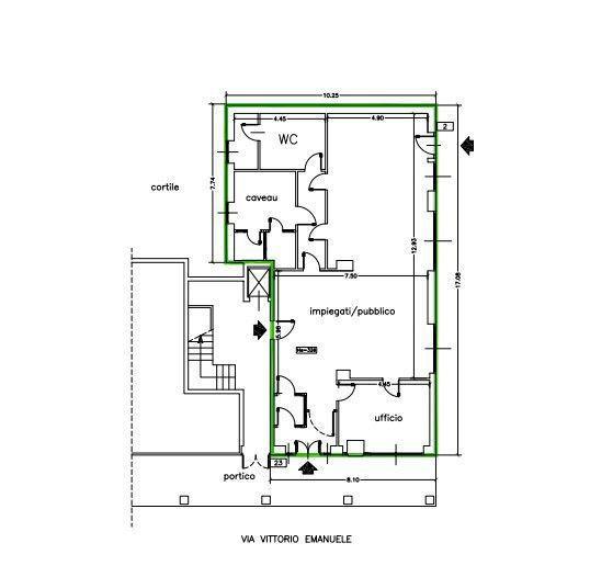 Esercizio commerciale in Via Vittorio Emanuele, Cherasco, {3} - Planimetria 1