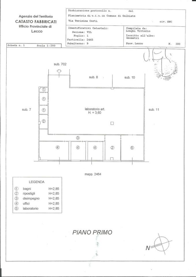 Capannone in , Galbiate, {3} - Planimetria 1
