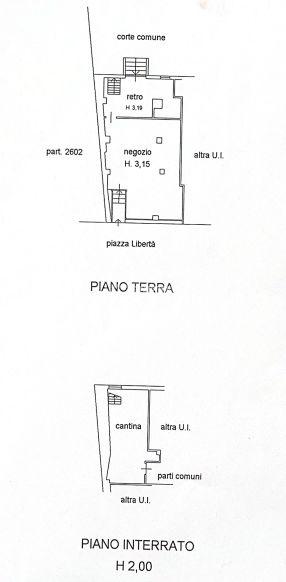 Negozio in Piazza della Libertà 20, Robbio, {3} - Planimetria 1