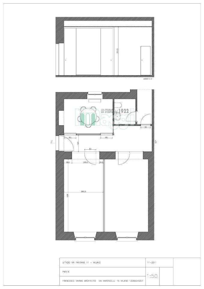 Ufficio in Via Pantano, Milano, {3} - Planimetria 1