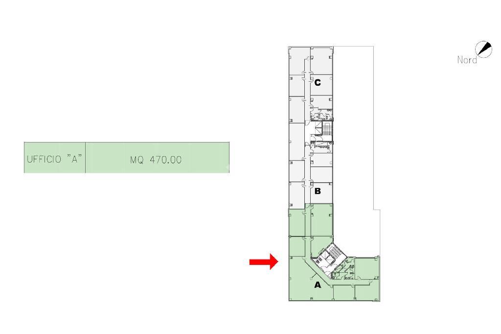 Ufficio in Via Alberto Falck 16, Sesto San Giovanni, {3} - Planimetria 1