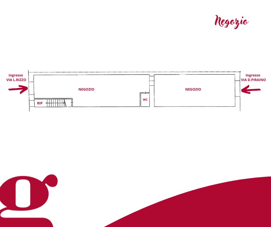 Negozio in Via Domenico Piraino 21, Milazzo, {3} - Planimetria 1