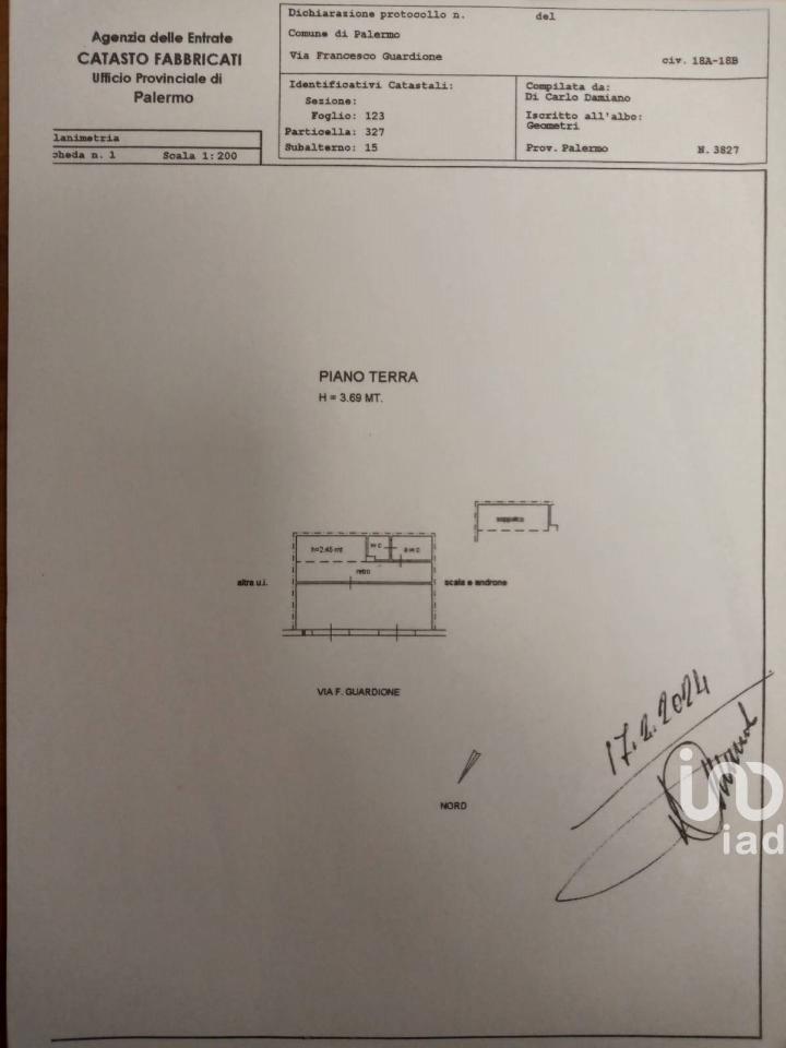 Negozio in Via Francesco Guardione 18a, Palermo, {3} - Planimetria 1