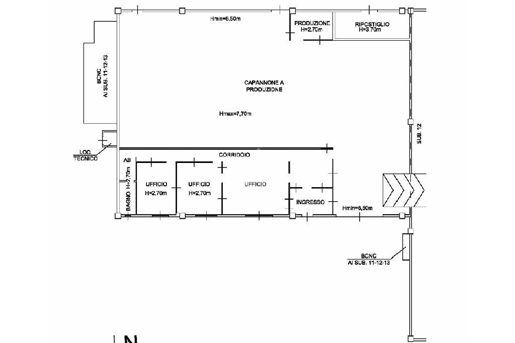 Capannone in Via delle Fabbriche Nuove 21, Vigliano Biellese, {3} - Planimetria 1
