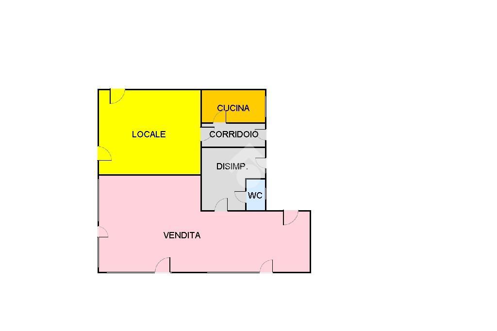 Negozio in Via Lignana 4, Tronzano Vercellese, {3} - Planimetria 1