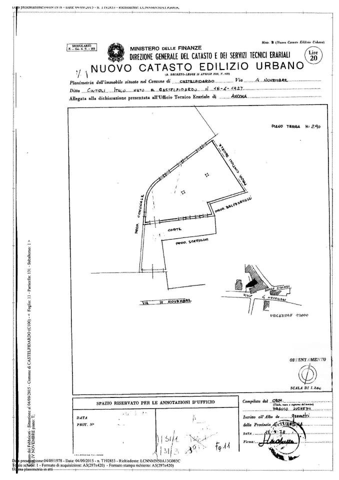 Negozio in Via 4 Novembre 168, Castelfidardo, {3} - Planimetria 1