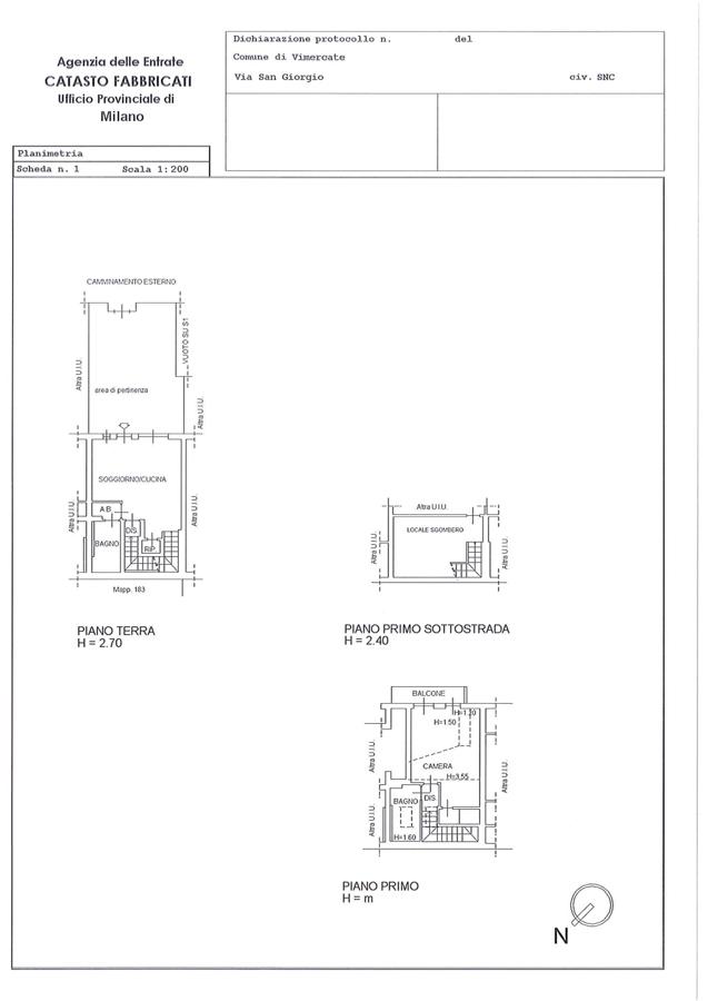 Villa a schiera in Via San Giorgio 1, Vimercate - Planimetria 1