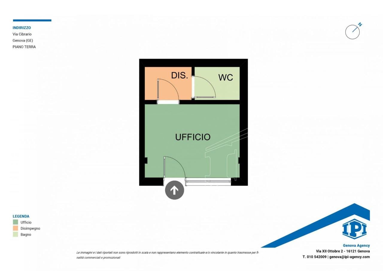 Ufficio in Via Luigi Cibrario, Genova, {3} - Planimetria 1