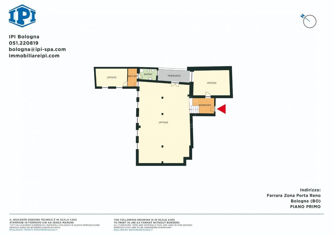 Ufficio in Corso Porta Reno, Ferrara, {3} - Planimetria 1