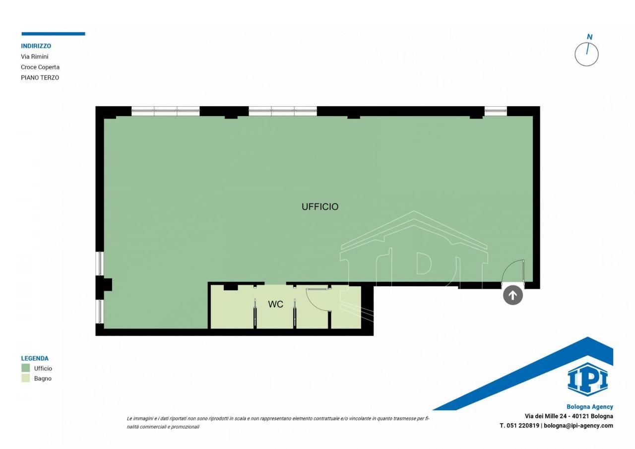 Ufficio in Via Rimini 7, Bologna, {3} - Planimetria 1