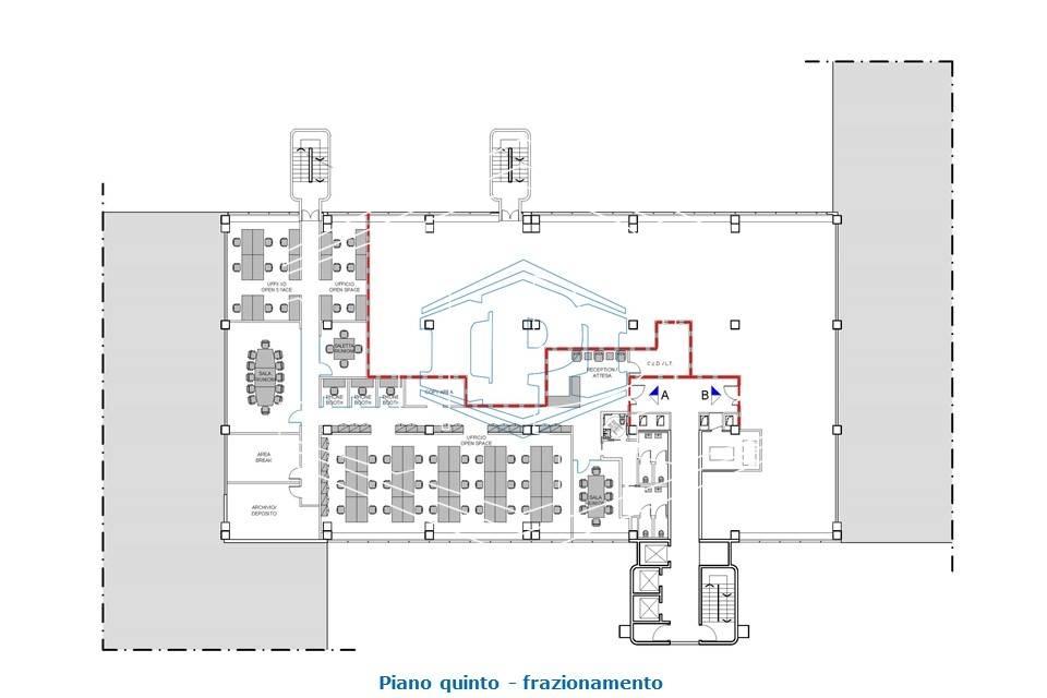 Ufficio in Strada 3 Palazzo B5, Assago, {3} - Planimetria 1