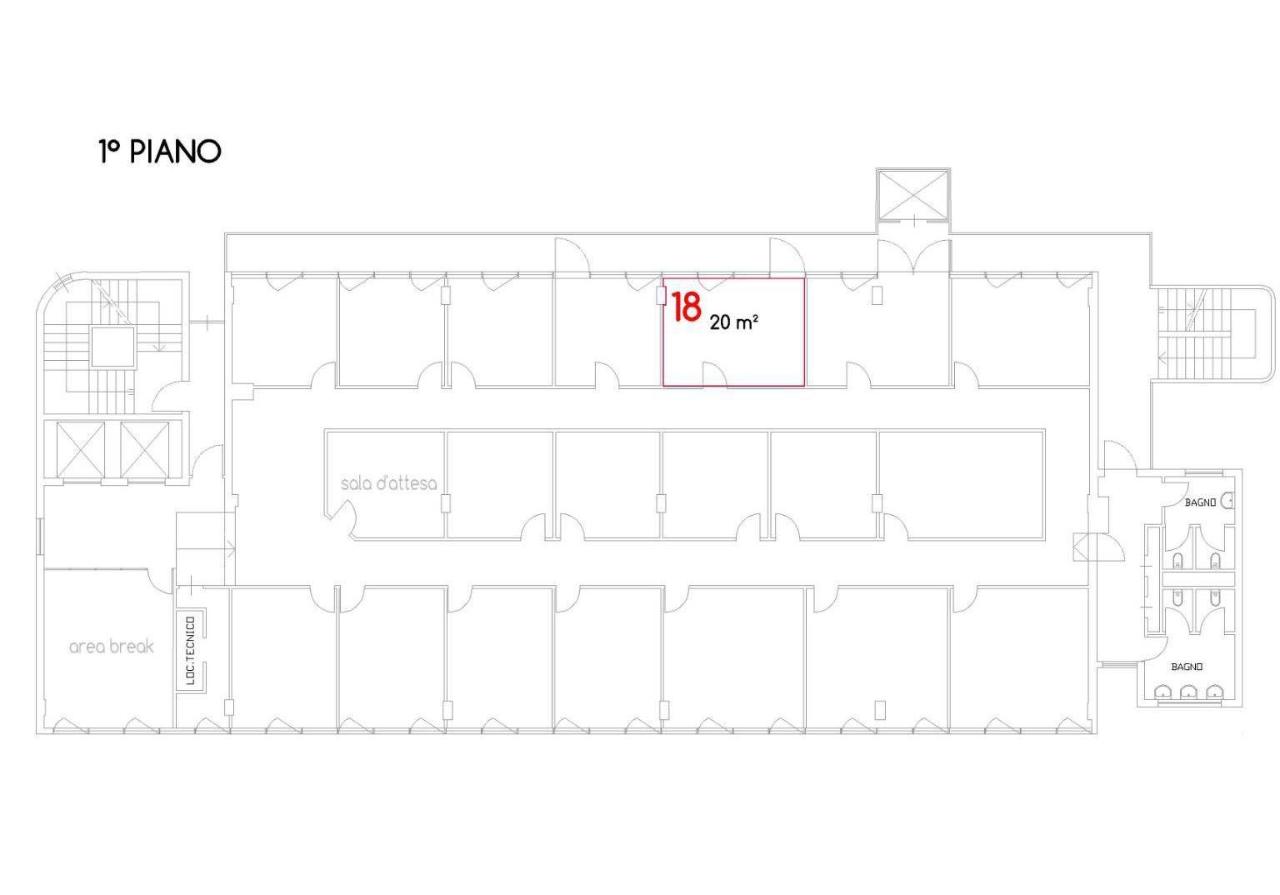 Ufficio in Via Valla 16, Milano, {3} - Planimetria 1