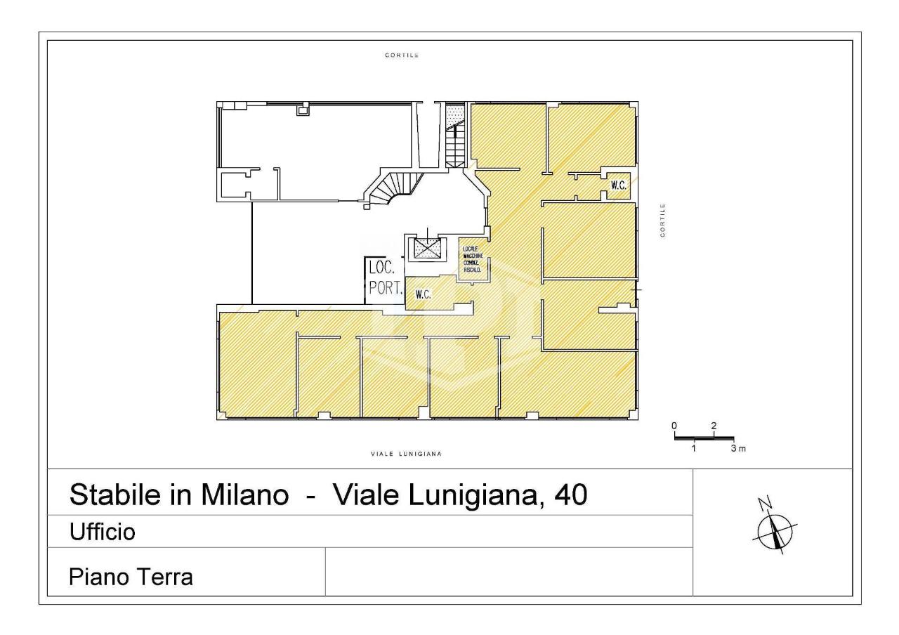 Ufficio in Viale Lunigiana 40, Milano, {3} - Planimetria 1