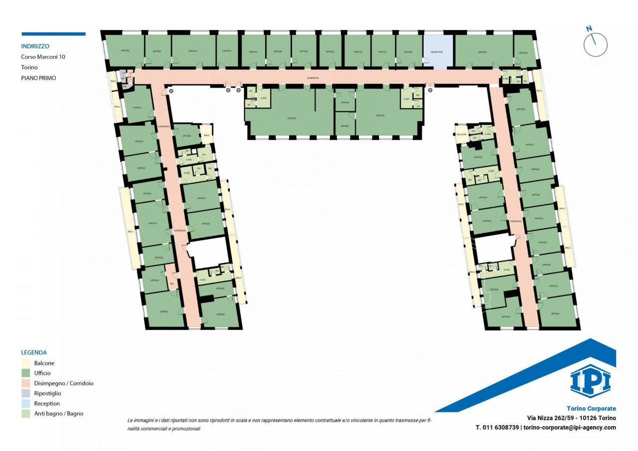 Ufficio in Corso Guglielmo Marconi 10, Torino, {3} - Planimetria 1