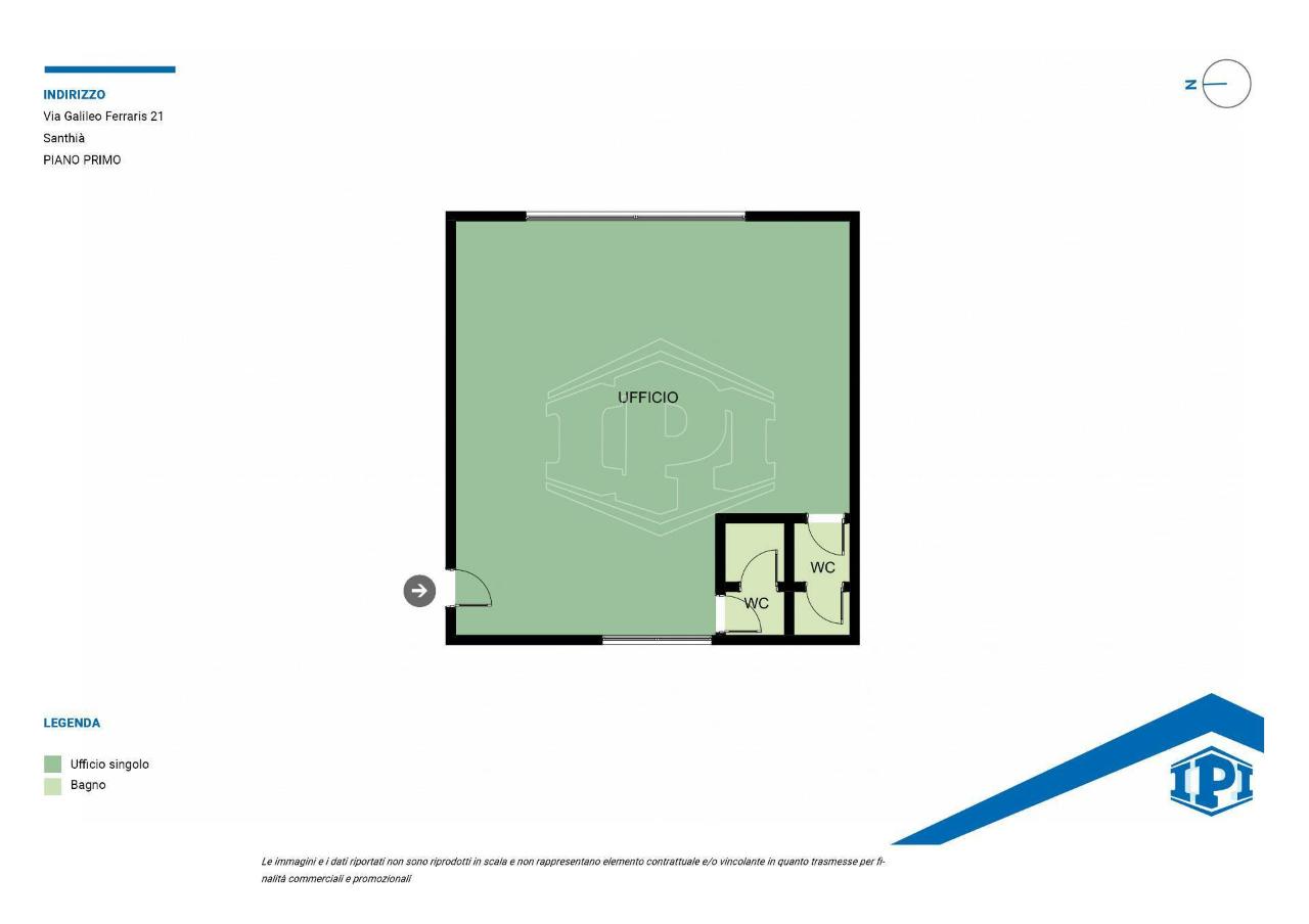 Ufficio in Via Galileo Ferraris 21, Santhia', {3} - Planimetria 1