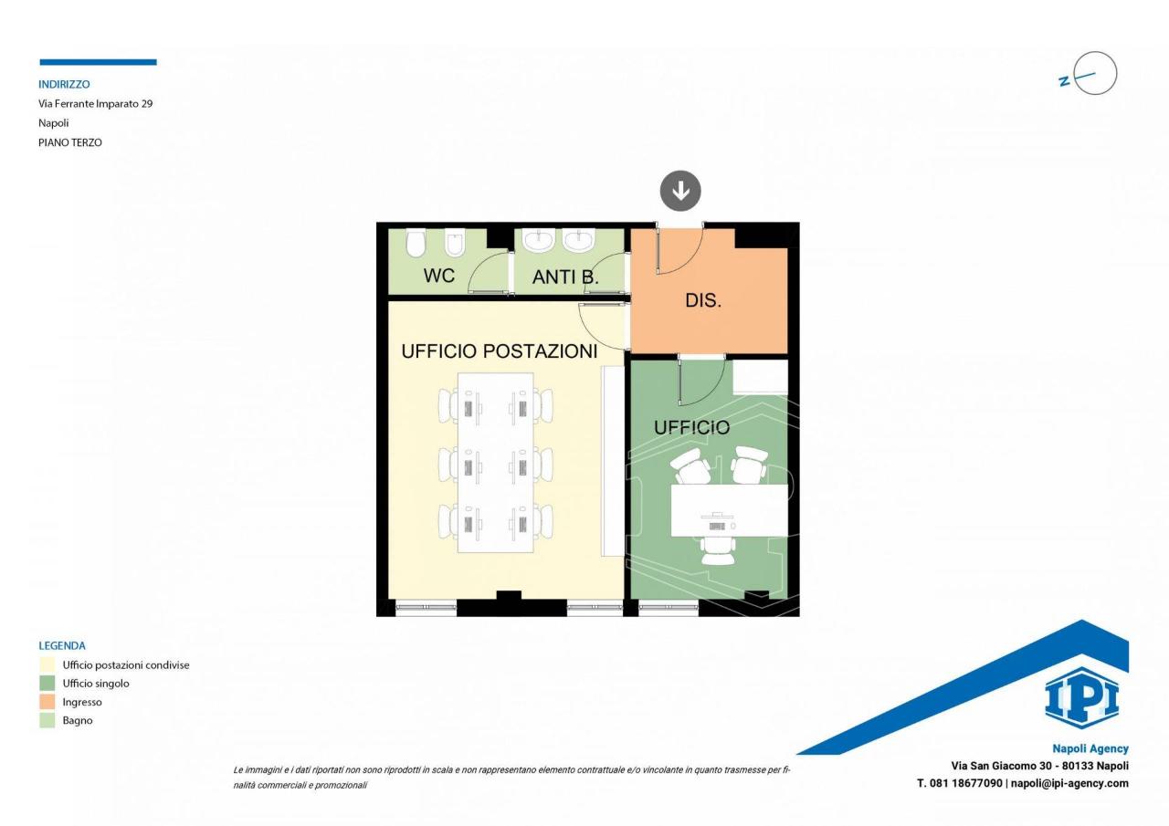 Ufficio in Via Ferrante Imparato 29, Napoli, {3} - Planimetria 1