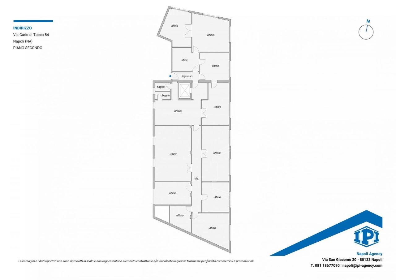 Ufficio in Via Carlo di Tocco 54, Napoli, {3} - Planimetria 1