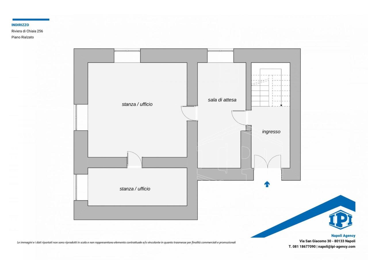 Ufficio in Riviera di Chiaia 256, Napoli, {3} - Planimetria 1