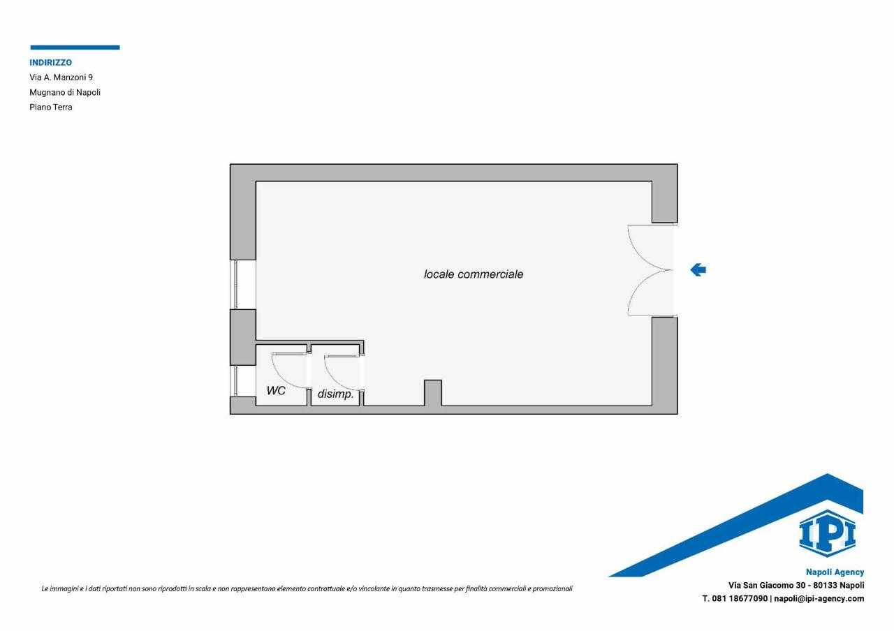Negozio in Via Alessandro Manzoni 9, Mugnano Di Napoli, {3} - Planimetria 1