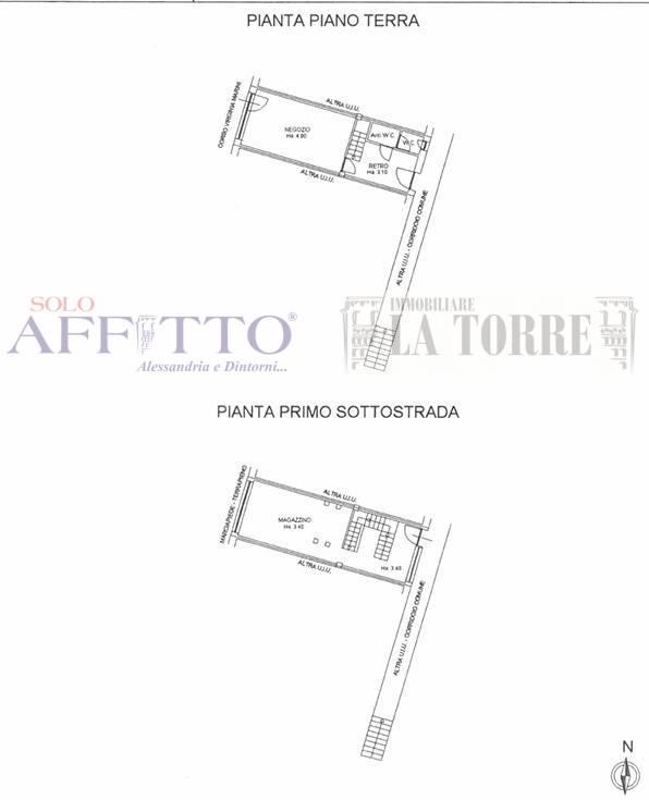Negozio in Corso Virginia Marini, Alessandria, {3} - Planimetria 1