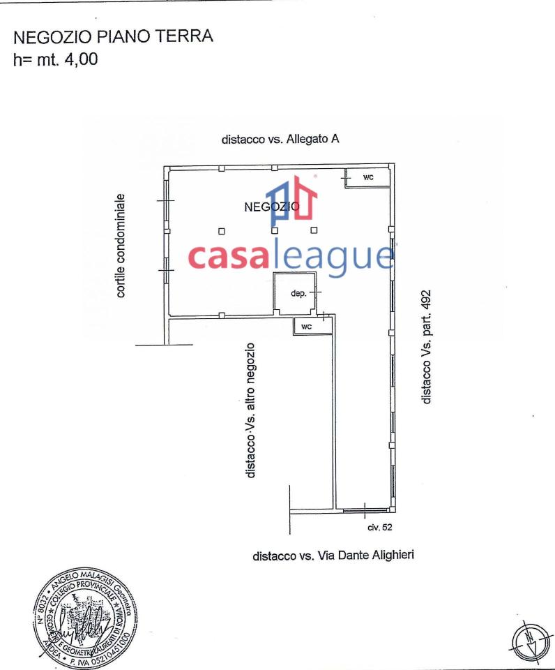 Negozio in Via Dante Alighieri, Pomezia, {3} - Planimetria 1