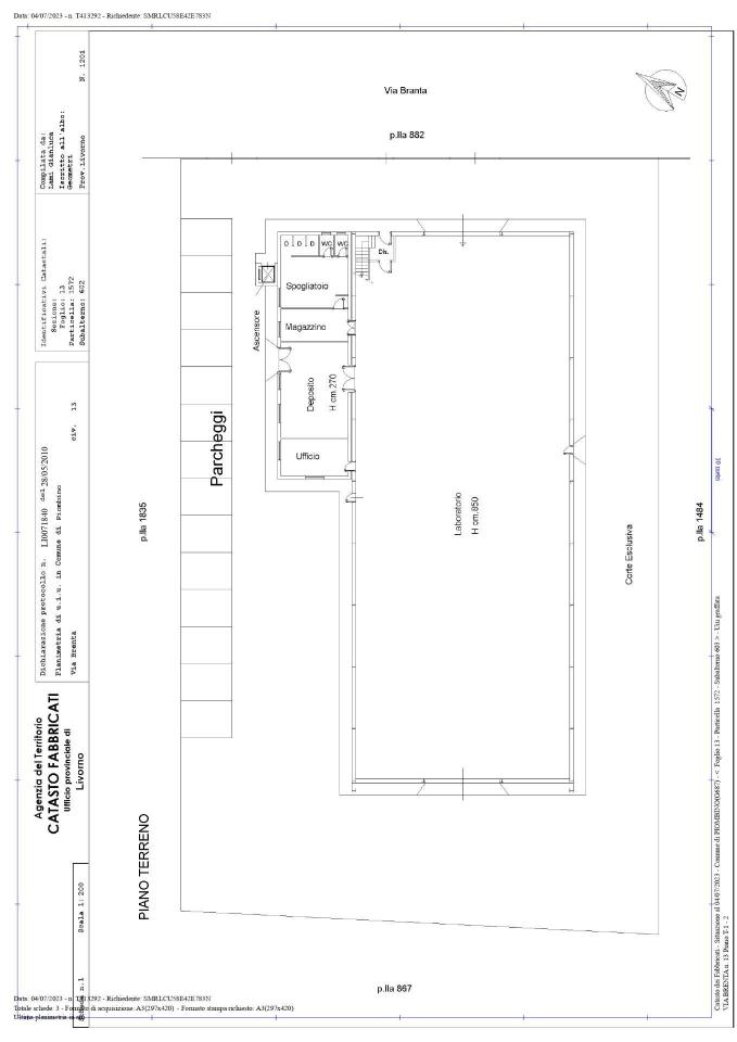 Capannone in Via Brenta 13, Piombino, {3} - Planimetria 1