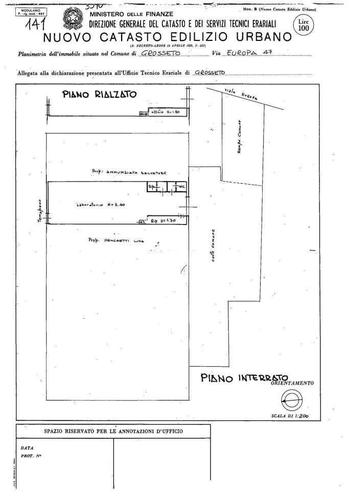 Capannone in Viale Europa 47, Grosseto, {3} - Planimetria 1