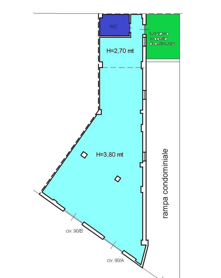 Magazzino in Corso Imbriani 90, Trani, {3} - Planimetria 1