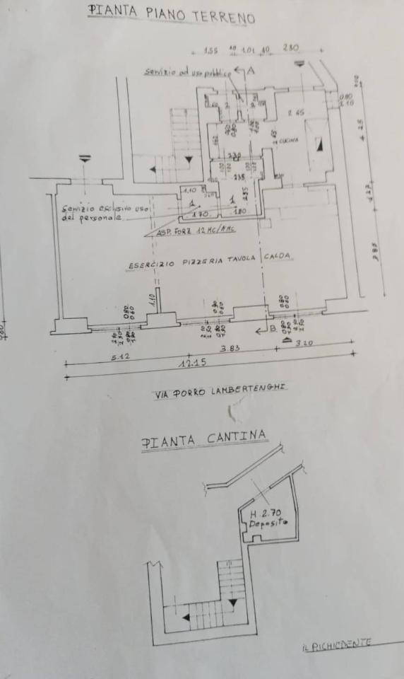 Negozio in Via Luigi Porro Lambertenghi, Milano, {3} - Planimetria 1
