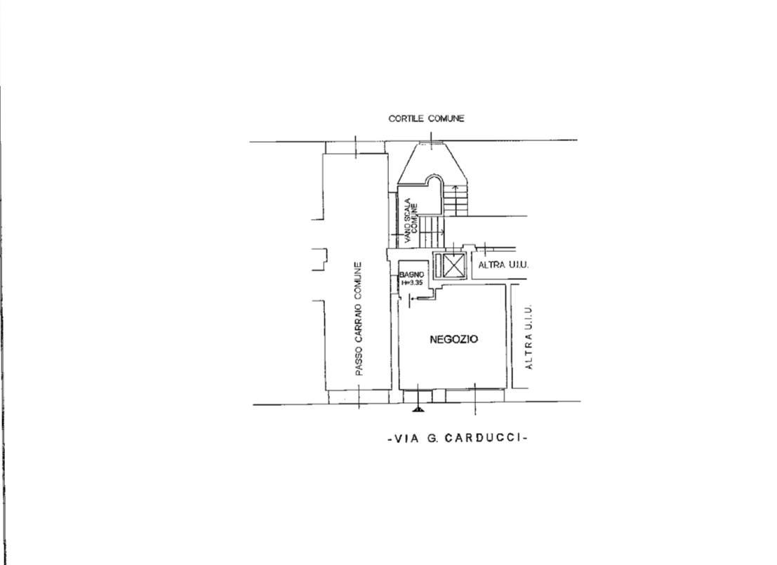 Negozio in Via Giosue' Carducci, Milano, {3} - Planimetria 1