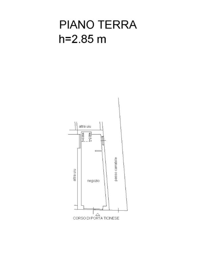 Negozio in Corso di Porta Ticinese, Milano, {3} - Planimetria 1