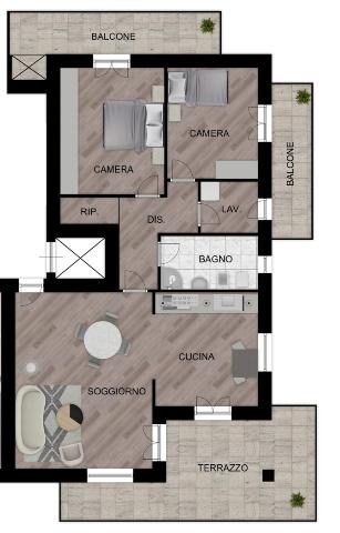 Penthouse in {3}, Via Amleto Bertoni . - Foto 1