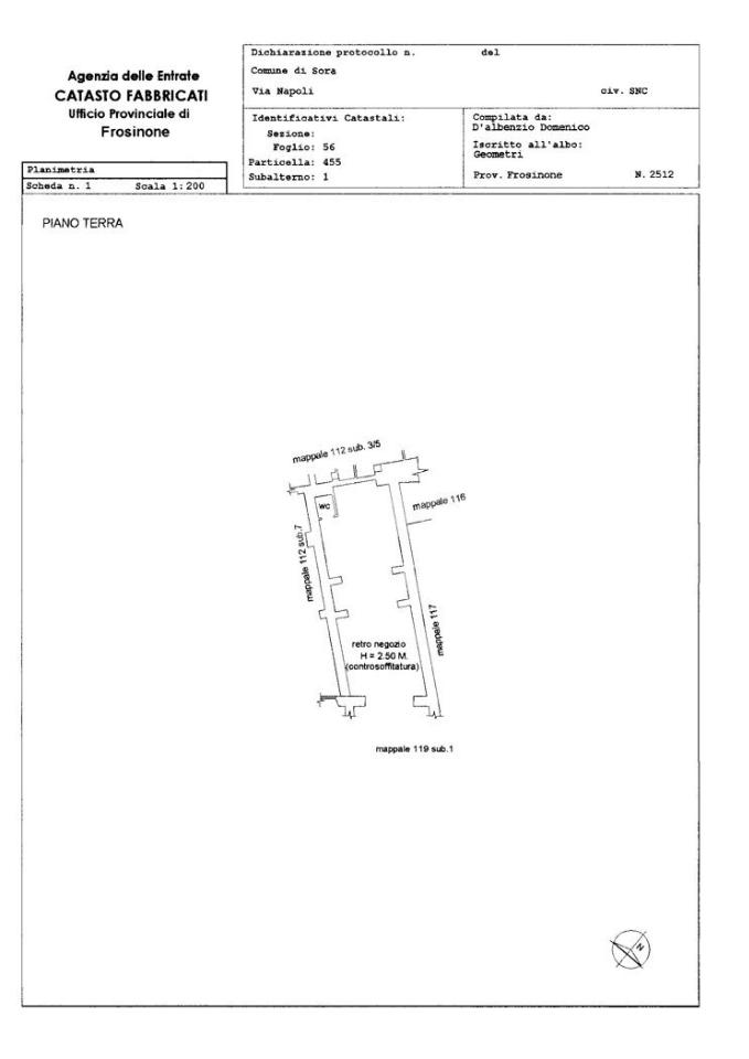 Negozio in Via Napoli 31, Sora, {3} - Planimetria 1