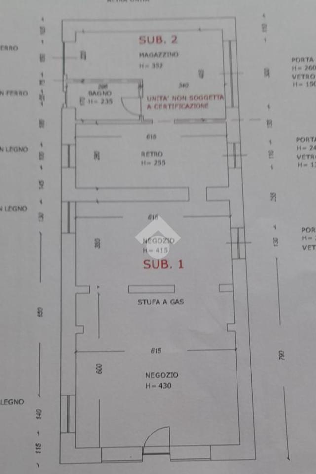 Negozio in Via Palestro 74, Piossasco, {3} - Planimetria 1