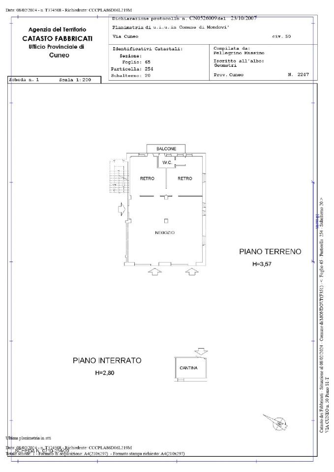 Negozio in Via Cuneo 50, Mondovi', {3} - Planimetria 1