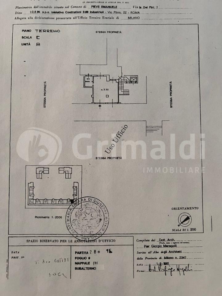 Negozio in Via dei Pini 7, Pieve Emanuele, {3} - Planimetria 1