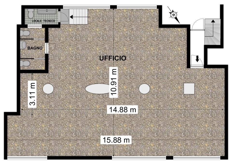 Ufficio in Via Bernardino Verro, Milano, {3} - Planimetria 1