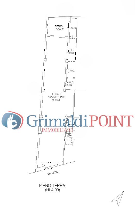Negozio in Via Lazio 21a, Lecce, {3} - Planimetria 1