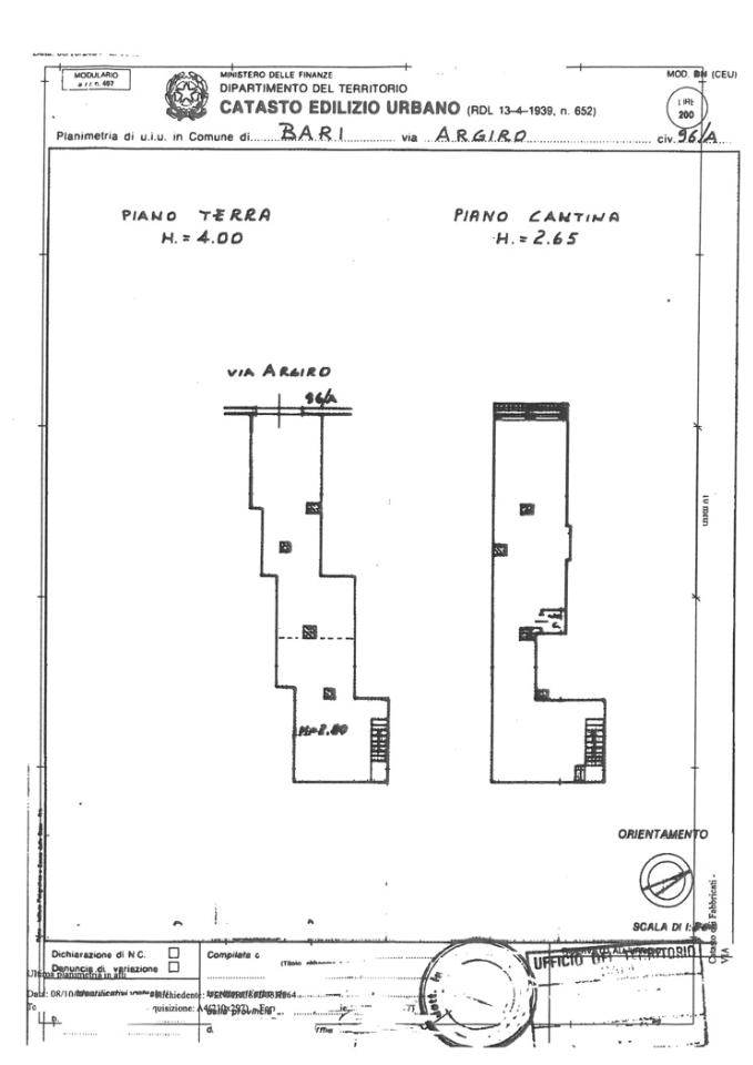 Negozio in Argiro  96 a, Bari, {3} - Planimetria 1