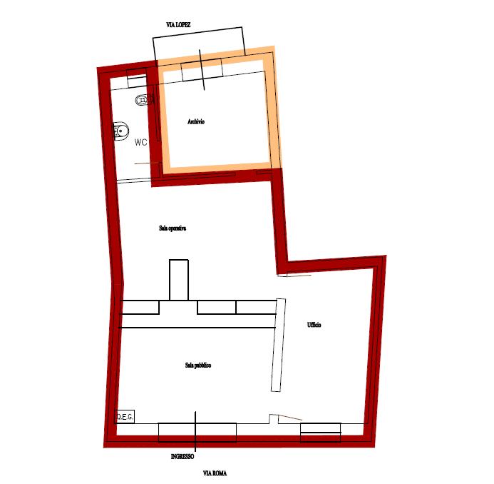 Negozio in Via Roma 22, Contessa Entellina, {3} - Planimetria 1