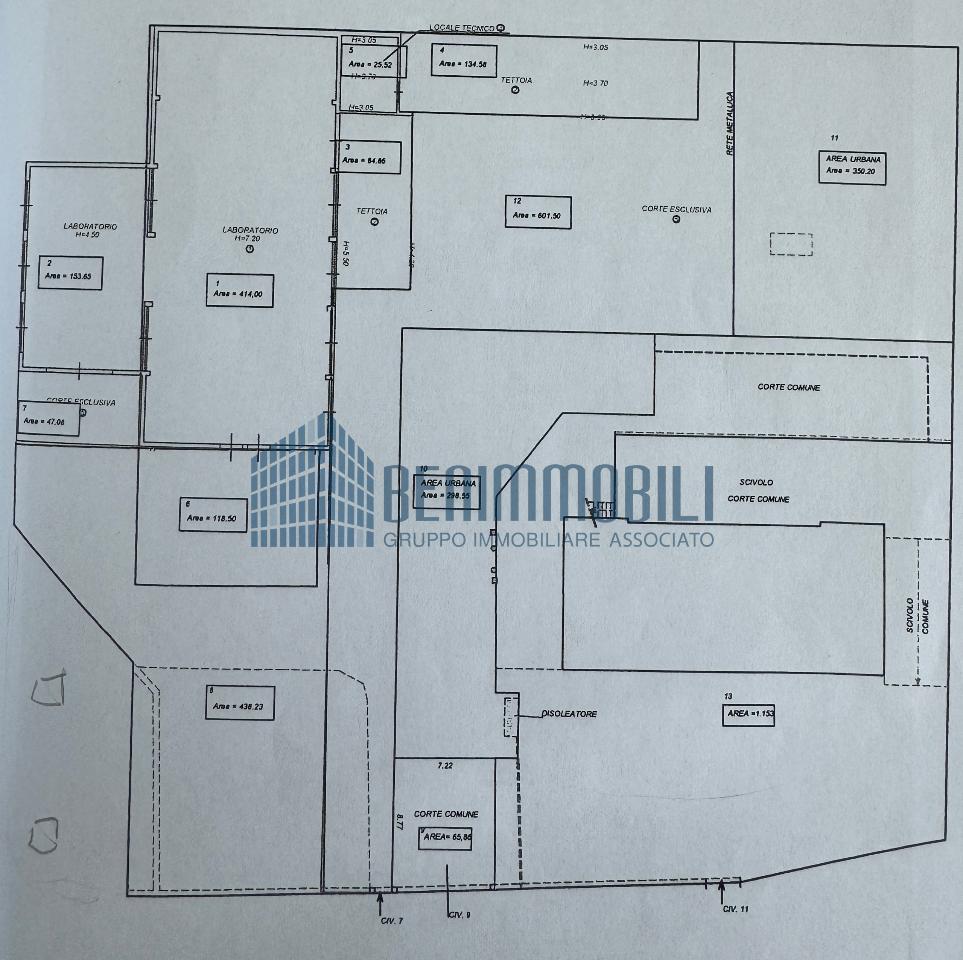 Laboratorio in Via Trento 7, Capriano Del Colle, {3} - Planimetria 1