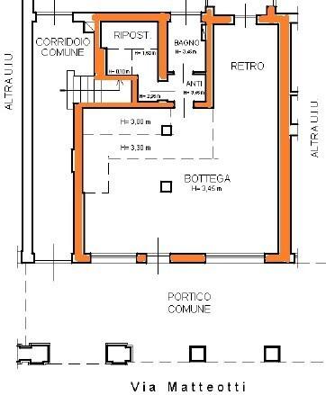 Negozio in Via Giacomo Matteotti 146, Crevalcore, {3} - Planimetria 1