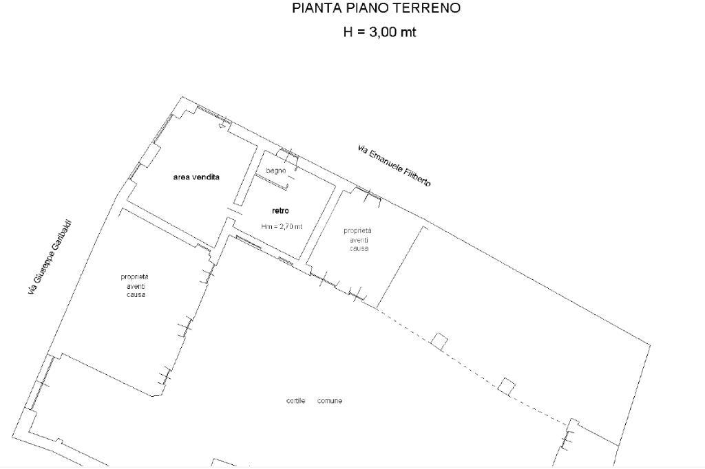 Negozio in Via Emanuele Filiberto 2, Volpiano, {3} - Planimetria 1