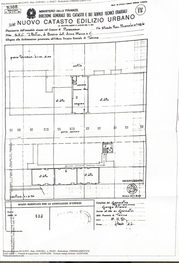 Negozio in Via Pinerolo 12/4, Piossasco, {3} - Planimetria 1